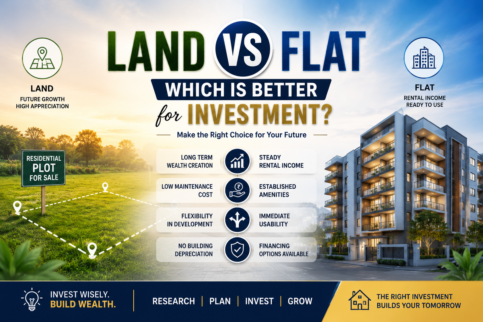 Land vs Flat: Which Is Better for Investment?